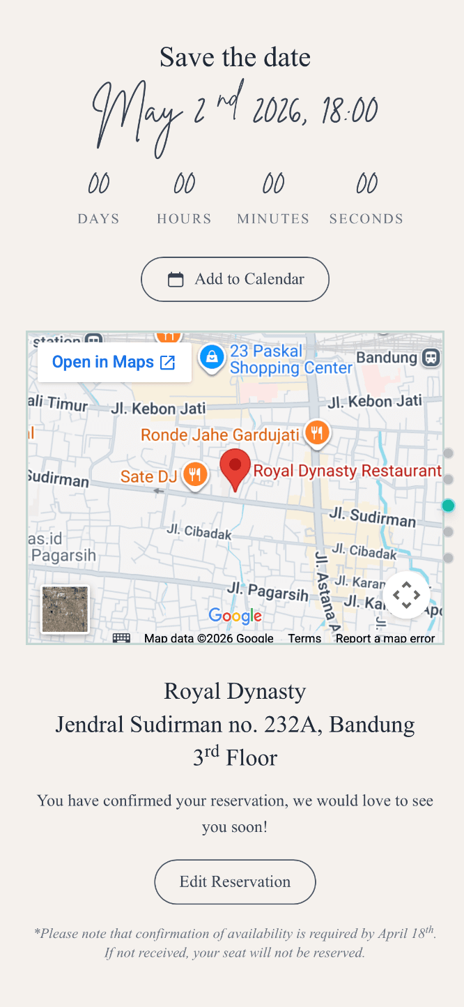 Screenshot of jasonyuki.com showing a personalised wedding invitation page with an RSVP form.